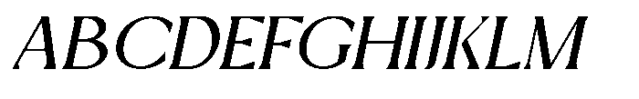 Mizhon Serif Medium Slanted Font UPPERCASE