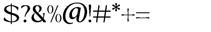 Mizhon Serif Medium Font OTHER CHARS