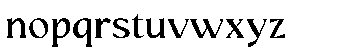 Mizhon Serif Medium Font LOWERCASE