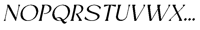 Mizhon Serif Slanted Font UPPERCASE