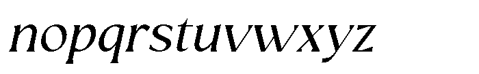 Mizhon Serif Slanted Font LOWERCASE