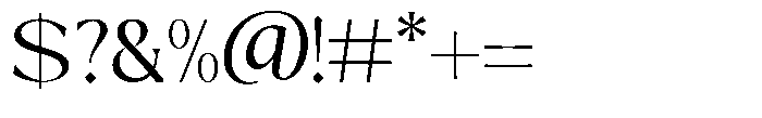 Mizhon Serif Font OTHER CHARS