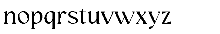 Mizhon Serif Font LOWERCASE