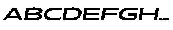 Mizzen Black Wide Italic Font UPPERCASE