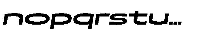 Mizzen Black Wide Italic Font LOWERCASE