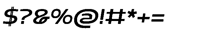 Mizzen Bold Ample Italic Font OTHER CHARS