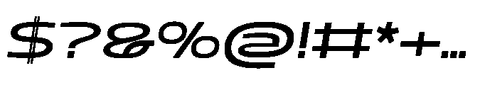 Mizzen Bold Wide Italic Font OTHER CHARS