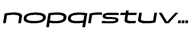 Mizzen Bold Wide Italic Font LOWERCASE