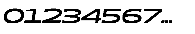 Mizzen Extra Bold Wide Italic Font OTHER CHARS