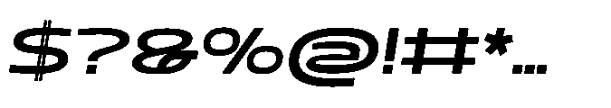 Mizzen Extra Bold Wide Italic Font OTHER CHARS