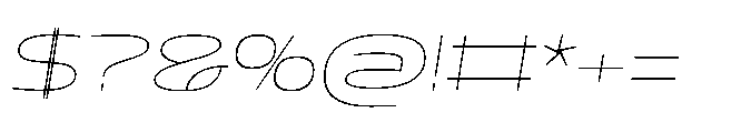 Mizzen Fine Wide Italic Font OTHER CHARS