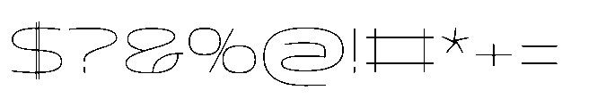 Mizzen Fine Wide Font OTHER CHARS
