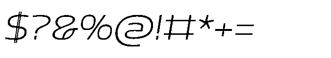 Mizzen Light Ample Italic Font OTHER CHARS