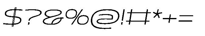 Mizzen Light Wide Italic Font OTHER CHARS