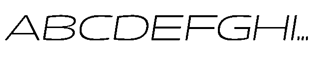 Mizzen Light Wide Italic Font UPPERCASE