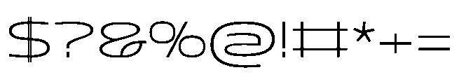 Mizzen Light Wide Font OTHER CHARS
