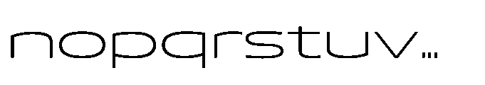 Mizzen Light Wide Font LOWERCASE