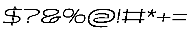 Mizzen Regular Wide Italic Font OTHER CHARS