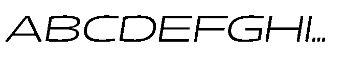 Mizzen Regular Wide Italic Font UPPERCASE