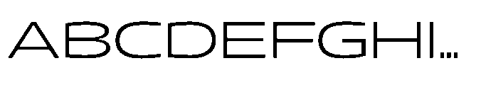 Mizzen Regular Wide Font UPPERCASE
