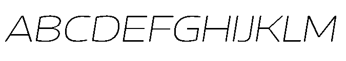 Mizzen Ultra Light Ample Italic Font UPPERCASE