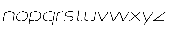 Mizzen Ultra Light Ample Italic Font LOWERCASE