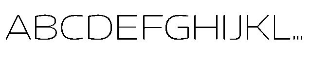 Mizzen Ultra Light Ample Font UPPERCASE
