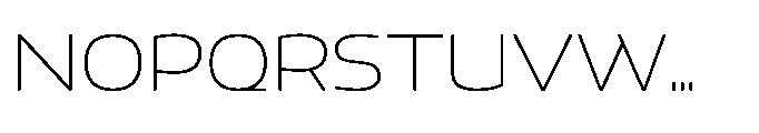 Mizzen Ultra Light Ample Font UPPERCASE