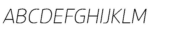 Mizzen Ultra Light Italic Font UPPERCASE