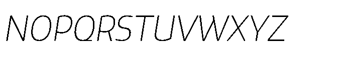 Mizzen Ultra Light Italic Font UPPERCASE