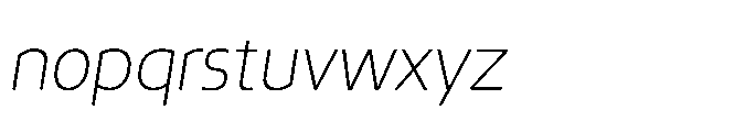 Mizzen Ultra Light Italic Font LOWERCASE