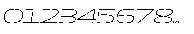 Mizzen Ultra Light Wide Italic Font OTHER CHARS
