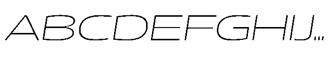 Mizzen Ultra Light Wide Italic Font UPPERCASE