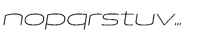 Mizzen Ultra Light Wide Italic Font LOWERCASE