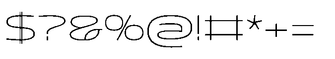 Mizzen Ultra Light Wide Font OTHER CHARS