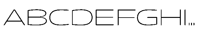 Mizzen Ultra Light Wide Font UPPERCASE