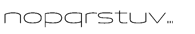 Mizzen Ultra Light Wide Font LOWERCASE