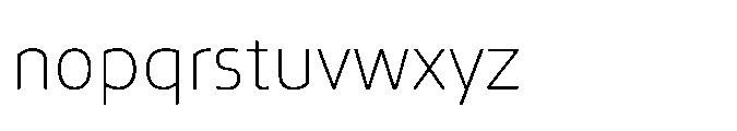 Mizzen Ultra Light Font LOWERCASE