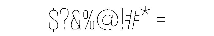 MikhmoretDL1.1AAA UltraLight Font OTHER CHARS