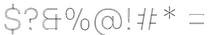 MillingSL Duplex Font OTHER CHARS