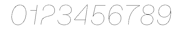 MillingSL SimplexItalic Font OTHER CHARS