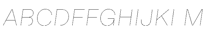 MillingTP SimplexG3Italic Font UPPERCASE