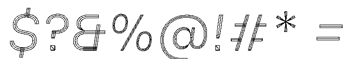 MillingTP TriplexG3Italic Font OTHER CHARS