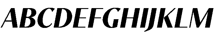 MinSans BlackItalic Font UPPERCASE