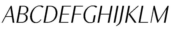 MinSans BookItalic Font UPPERCASE