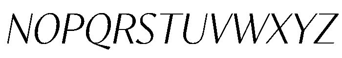 MinSans BookItalic Font UPPERCASE