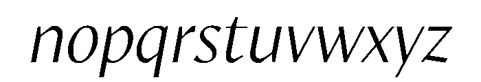 MinSans BookItalic Font LOWERCASE