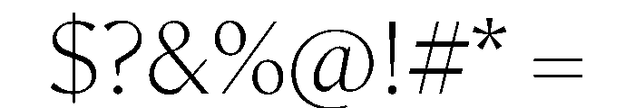 MinSans Light Font OTHER CHARS