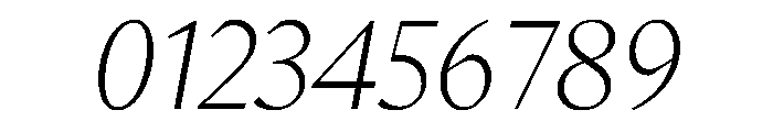 MinSans LightItalic Font OTHER CHARS