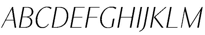 MinSans LightItalic Font UPPERCASE